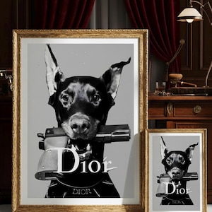 Dior Dog Canvas - Etsy