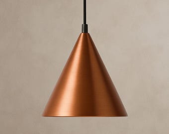 Handcrafted Copper pendant light fixture: Handmade dome lamp