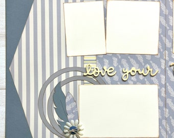 Love Your Tribe Premade 2 Page 12x12 Scrapbook Layout