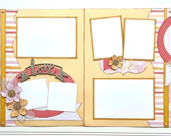 Family Premade 2 Page 12x12 Scrapbook Layout - Etsy