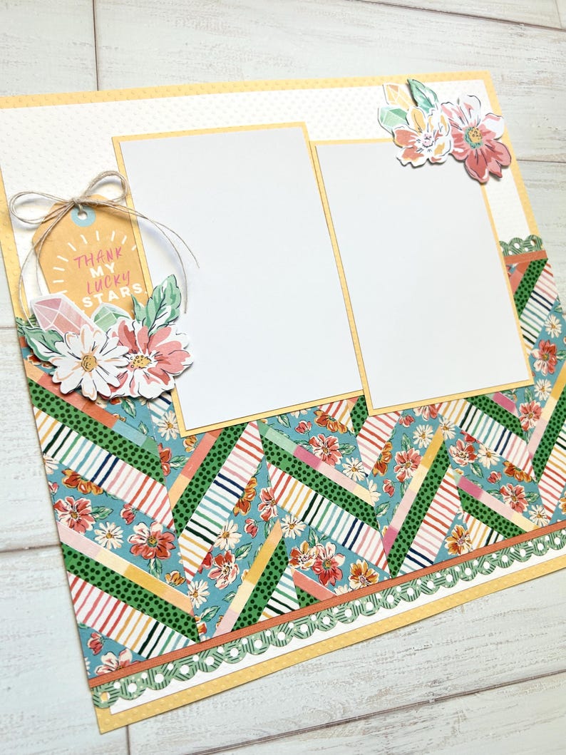 Thank My Lucky Stars Premade 1 Page 12x12 Scrapbook Layout - Etsy