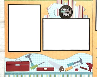 Daddy’s Little Helper Premade 2 Page 12x12 Scrapbook Layout