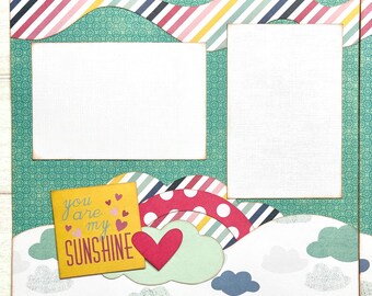 Love You Premade 2 Page 12x12 Scrapbook Layout - Etsy