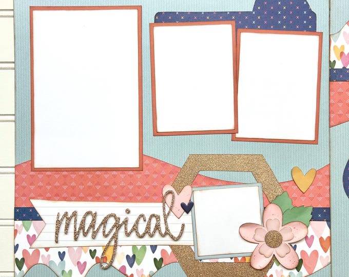 Magical Premade 2 Page 12x12 Scrapbook Layout - Etsy