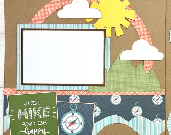 Just Hike and Be Happy Premade 2 Page 12x12 Scrapbook Layout - Etsy