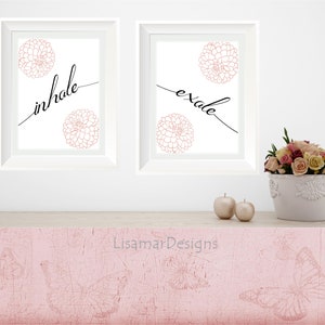 Inspirare Espirazione Wall Art, Segno Camera da letto, Segno di pesca in nero e leggero, Download istantaneo stampabile, Segno 8 x 10, Segno, D-1055-A-B