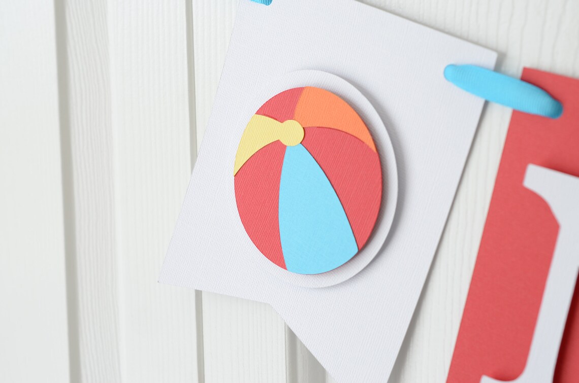 Beach Ball Name Banner Beach Ball Birthday Beach Ball Etsy
