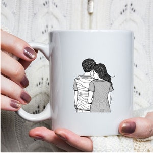 Couple Black and White Mug 11oz/Love Mug/Couple Mugs/Boyfriend & Girlfriend love Gift/Gift for her/Partner Anniversary Gift/ His And Her Mug