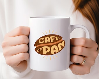 Tasse à café Latina - Tasse cadeau espagnole Café con Pan