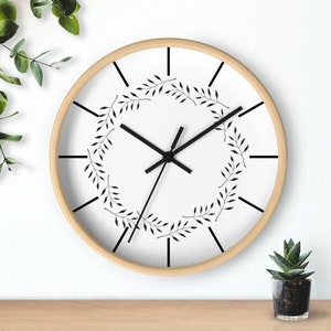 Wall Clock/Wooden Frame/Unique Nordic Design/Modern Simple Design/Kitchen/Office