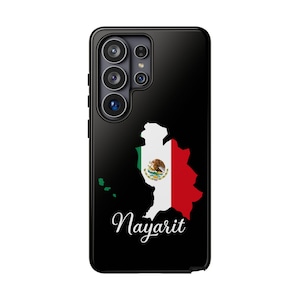 Nayarit Mexiko Flagge Karte Handyhülle | Mexikanisch-amerikanischer Pride robuste Hülle für iPhone & Samsung
