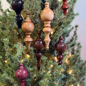 Hand-Turned Wood Christmas Ornament
