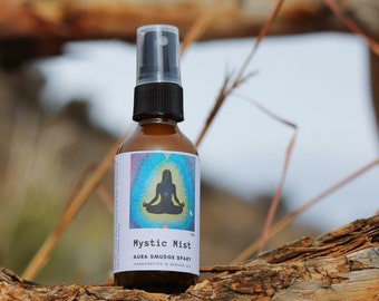 Essential Oil Spray, Aura Smudge Spray, Sage & Palo Santo Oils, Moon Ritual, Mystic Mist Body Spray, Spiritual Gifts