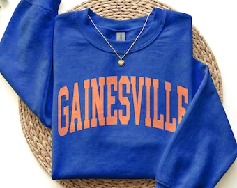 Gainesville FL Sweatshirt Crewneck Gators Unisex Sweatshirt University Vintage Style Sweater