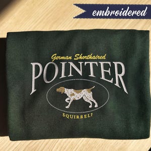 German Shorthaired Pointer - Embroidered Unisex Crewneck Sweatshirt, Vintage Style