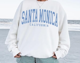 サンタモニカ スウェットシャツ クルーネック カリフォルニア ピア ヴィンテージスタイル セーター バーシティギフト お土産