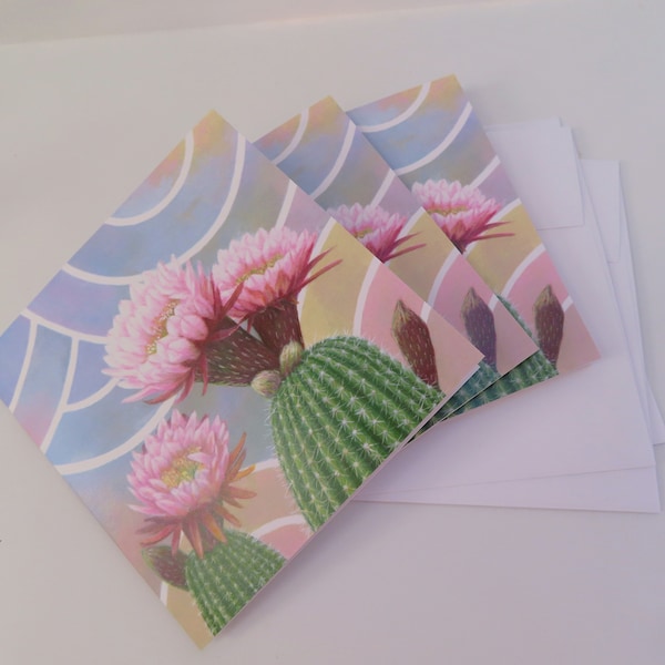 Desert Blooms - Stationery Cards - Set of 3