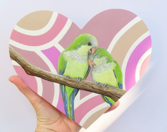 Cuddling Parakeets