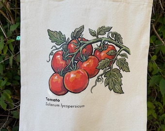 Borsa per pomodori - Borsa per piante in tela di cotone - Borsa botanica per ortaggi - Regalo per giardinieri - Borsa per il mercato degli agricoltori