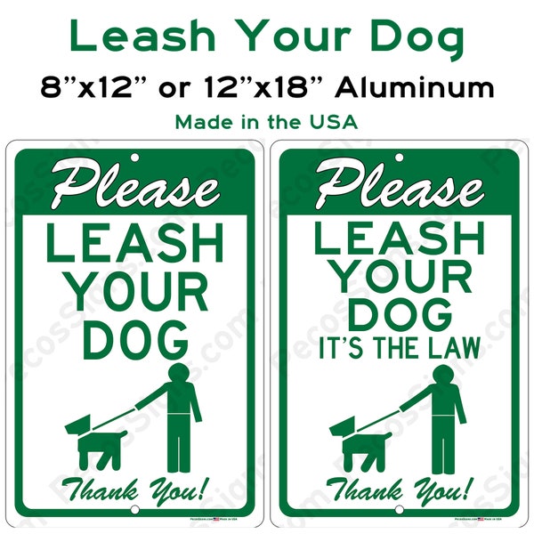 Dog Leash Signs Etsy