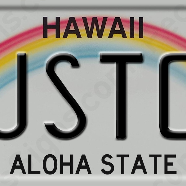 Hawaii Custom License Plate Etsy