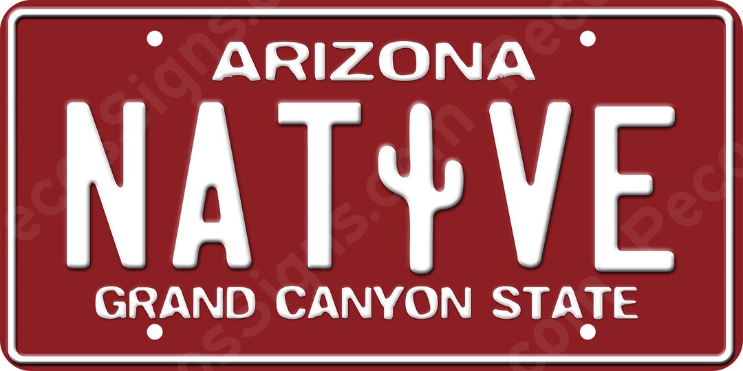 Arizona Native Novelty Plate Made in the USA 12x6 Aluminum Auto/truck