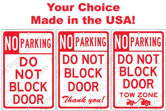No Parking Keep Driveway Clear Thank You on a 12x8 Aluminum Sign Made in the USA /& UV Protected