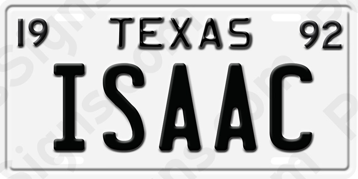 Custom Novelty Texas White 12x6 License Plate With Any Name or Etsy