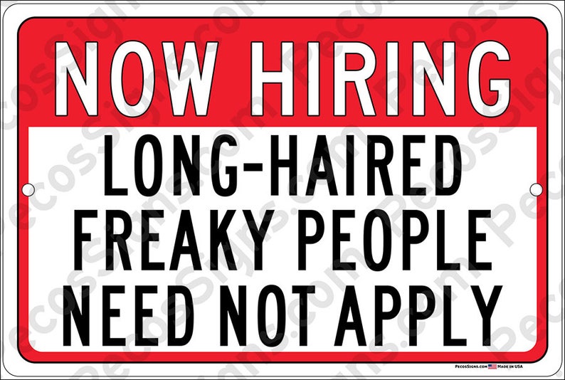 NOW Hiring Long Haired Freaky People Need Not Apply Etsy