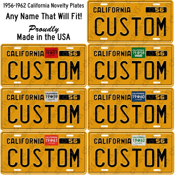 Custom License Plate California Etsy