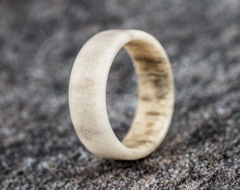 Elk Antler Ring, Elk Antler Rings, Unique Wedding Ring, Natural Shed Antler, Natural Antler Shed Ring Mens Ring,