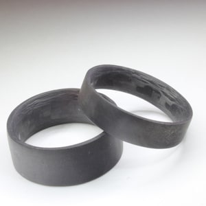 Pure Carbon Fiber Ring Unidirectional Pattern, Matte Finish image 7