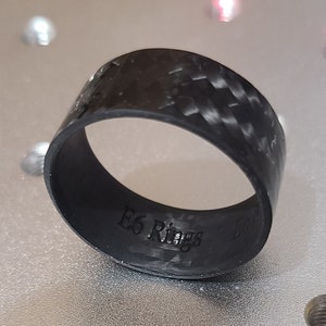 Custom Ring Engraving for Any Carbon Fiber E6 Ring