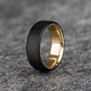 Unidirectional Round Top Carbon Fiber Ring with Brass Core