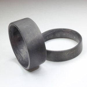 Pure Carbon Fiber Ring Unidirectional Pattern, Matte Finish image 4
