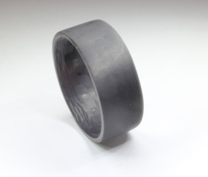 Pure Carbon Fiber Ring Unidirectional Pattern, Matte Finish image 5