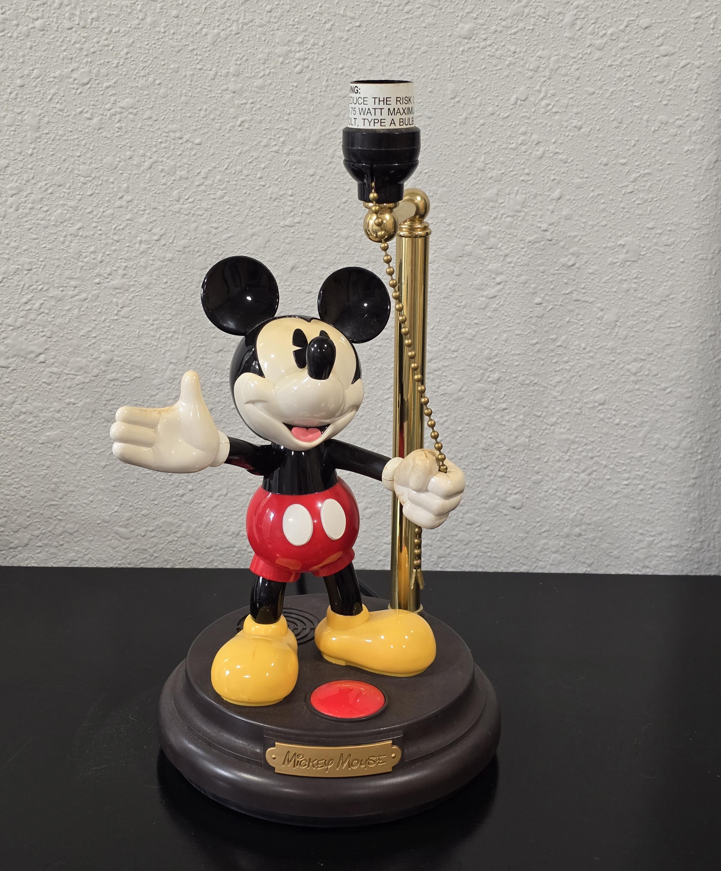 Vintage Mickey Mouse Lamp - Etsy