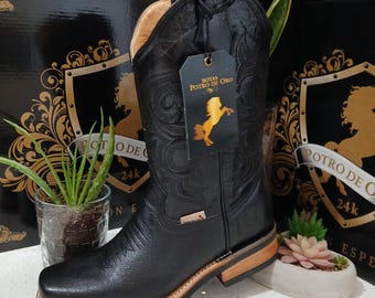 Western Boots Rodeo Cowboy  Square Toe