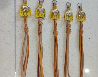 Leather keychain / Western horse.