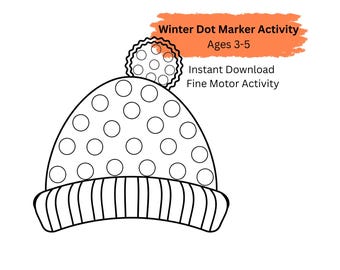 Winter Dot Marker Hat Worksheet – Preschool Fine Motor Activity