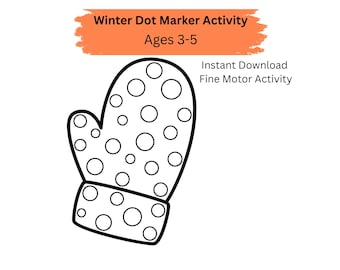 Winter Dot Marker Mitten Worksheet – Preschool Fine Motor Activity