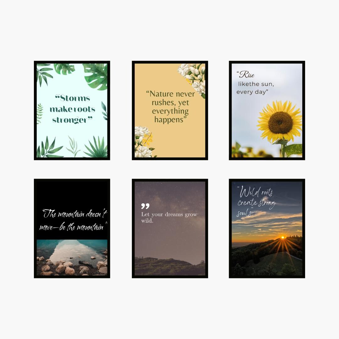 Nature Quote Wall Art Printable, Inspirational Nature Quotes ...