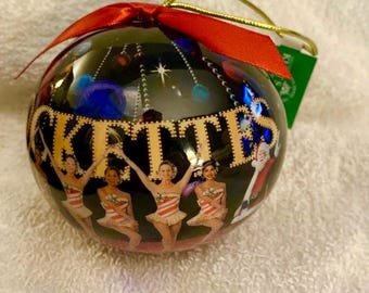 Radio City Music Hall Christmas Spectacular The Rockettes Decoupage Christmas Ornament Ball #2
