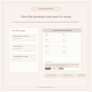 Junk Journal Prompt Builder HTML Tool, Midjourney Tool, Browser Based Digital Download, For Beginners image 6