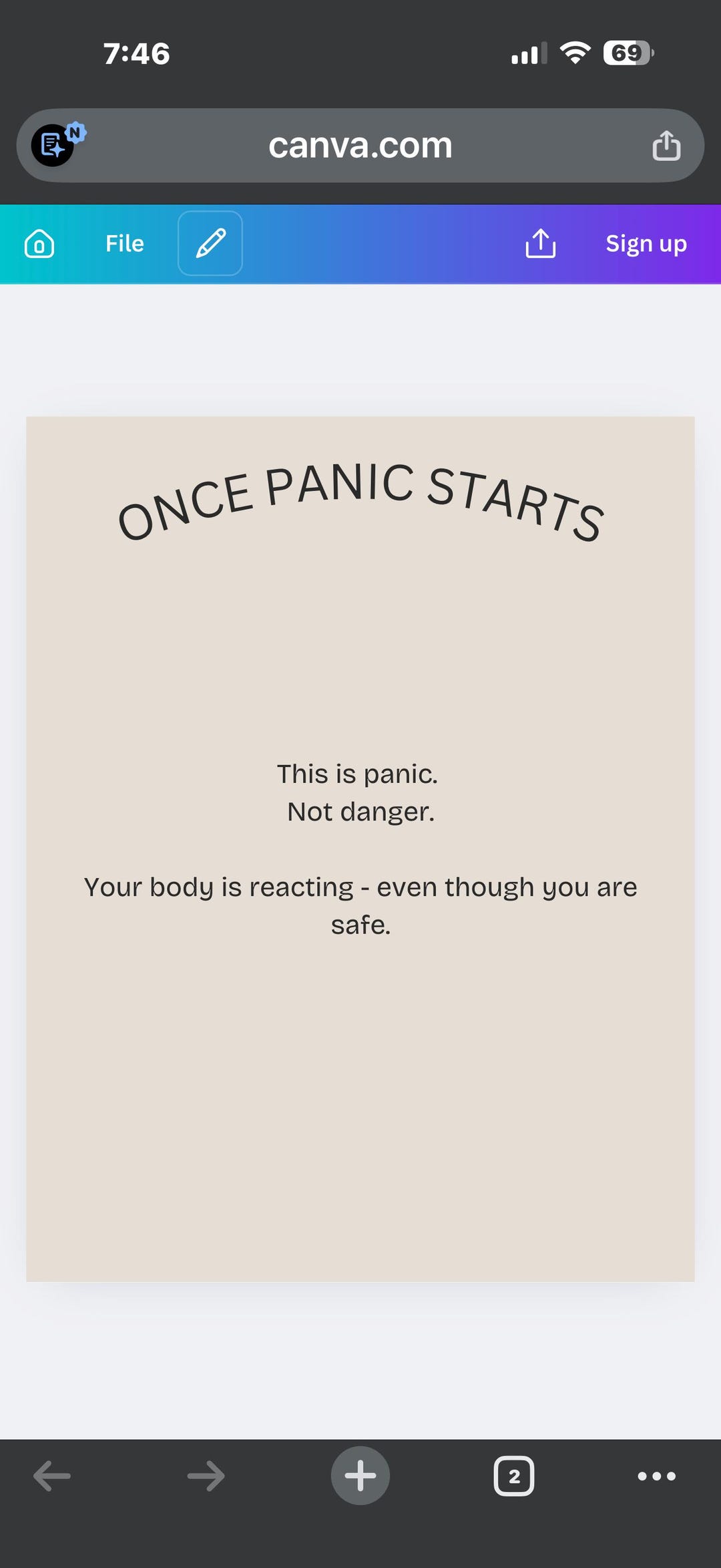 Panic Attack Survival Kit PDF, Printable Anxiety Support, Grounding ...