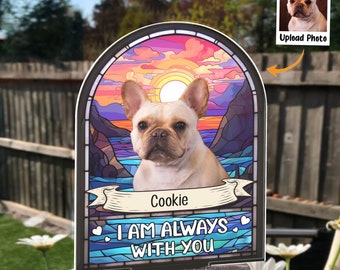 Custom Loss of Pet I'm Always With You Photo Solar Garden Light, Personalized Pet Memorial Light, Pet Remembrance Gift, Pet Sympathy Gift