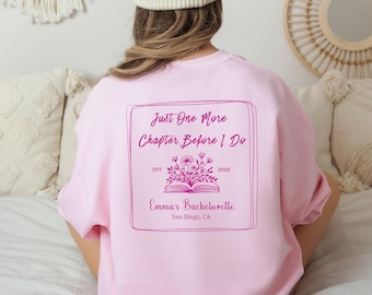 Book Lover Bachelorette Shirt or Sweatshirt | Bride's Book Club Comfort Colors Tee | Bookish Bachelorette Party Apparel | Bridal Party Gifts