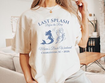 Last Splash Bachelorette Shirt, Coastal Beach Party Tee, Mermaid Bach Trip Shirt, Beach Bach Trip Shirt, Cruise Bachelorette, Comfort Colors