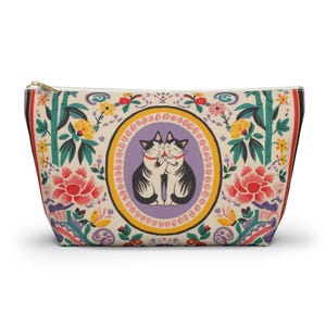 Lucky Pair Mahjong Kakelväska | Fortune Cats, Chinoiserie Blomsterarrangör