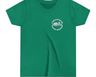 Team Curley Kids Tee | Walk MS Boston 2026, Checkerboard Mascot Shirt